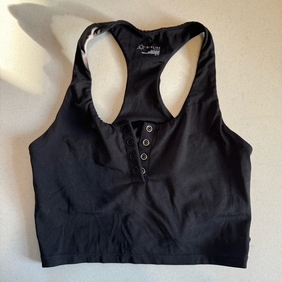 Going Out Black Cropped Tank - Picture 1 of 6